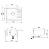 EVIDO Home 45S compact gránit mosogató 575x460 antracit (105551)