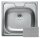 EVIDO PANEL rozsdamentes mosogató, 48x48 cm, 1 1/2", középső csaplyuk, karcálló szövetmintás (105684)