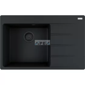   FRANKE Centro CNG 611-78 A jobbos Black collection matt fekete gránit mosogatótálca távvezérlővel (114.0658.592)