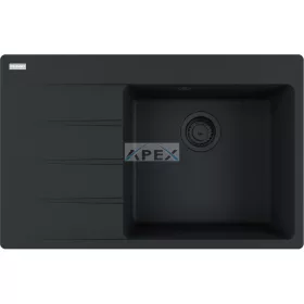   FRANKE Centro CNG 611-78 A balos Black collection matt fekete gránit mosogatótálca távvezérlővel (114.0658.593)