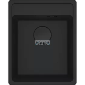   FRANKE Maris MRG 110-37 TL A Black collection matt fekete gránit mosogatótálca munkalap alá szerelhető távvezérlővel (125.0683.238)