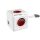 HOME 1402RD/DEEUPC - PowerCube Extended hálózati hosszabbító, 4 dugalj + 2 USB, 1,5m, fehér-piros