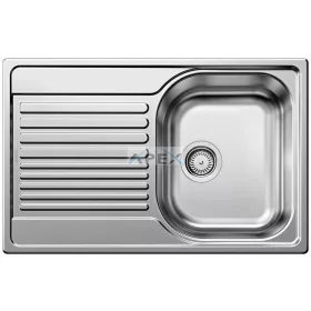   BLANCO TIPO 45 S compact, mosogatótálca, natúr rozsdamentes acél excenter nélkül (207830 mos+222404 lef) (513441)
