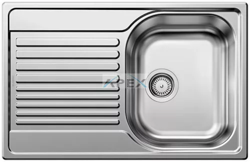 BLANCO TIPO 45 S compact, mosogatótálca, natúr rozsdamentes acél excenter nélkül (207830 mos+222404 lef) (513441)