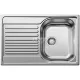 BLANCO TIPO 45 S compact, mosogatótálca, natúr rozsdamentes acél excenter nélkül (207830 mos+222404 lef) (513441)