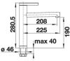 BLANCO LINEE csaptelep, selyemmatt rozsdamentes acél, magas nyomású (517596) - Új modell