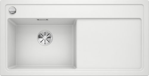 BLANCO ZENAR XL 6 S Silgranit mosogatótálca, balos medencével, fehér, fa vágódeszkával, excenterrel (523988)