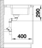 BLANCO ETAGON 700-IF/A mosogatótálca, selyemfényű rozsdamentes acél, excenterrel (524274)