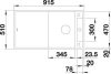 BLANCO AXIA III 5 S Silgranit mosogatótálca, fekete, fa vágódeszkával, excenterrel (525845)