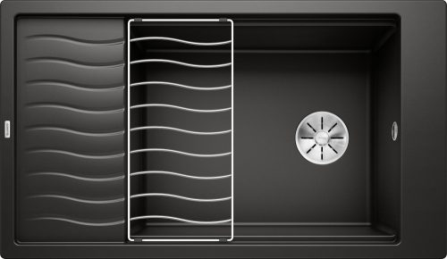 BLANCO ELON XL 8 S Silgranit mosogatótálca, fekete, excenter nélkül (525886)