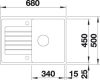 BLANCO ZIA 45 S Compact Silgranit mosogatótálca, fekete, excenter nélkül (526009)