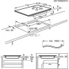 Electrolux EIV734 Beépíthető indukciós főzőlap, 70 cm, SlimFit, Hob2Hood, 2+2 (Flex) zóna