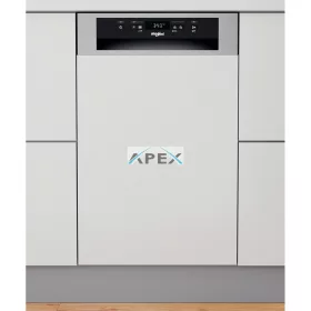   Whirlpool WSBC 3M27 X félig integrált mosogatógép - Inox szín, 45 cm széles