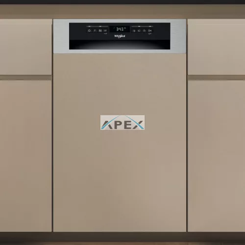 Whirlpool WH6PB10BS7A0 félig integrált mosogatógép - Inox szín, 45 cm széles