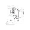 Whirlpool WH6UB10BS7A0X Pult alá építhető mosogatógép inox előlappal
