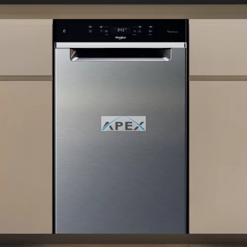Whirlpool WH3UC10BS7A0X Pult alá építhető mosogatógép inox előlappal