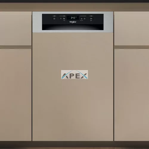 Whirlpool WH6PC11BS7A0 félig integrált mosogatógép - Inox szín, 45 cm széles