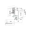 Whirlpool WH7PC15B4M60 félig integrált mosogatógép - Inox szín 60 cm széles