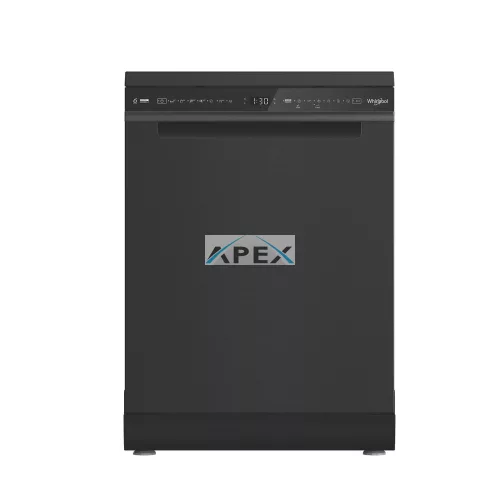 Whirlpool W8U HS61BS Pult alá építhető mosogatógép fekete előlappal