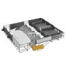 Whirlpool W8U HS61BS Pult alá építhető mosogatógép fekete előlappal