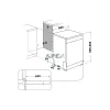 Whirlpool W8U HS61BS Pult alá építhető mosogatógép fekete előlappal