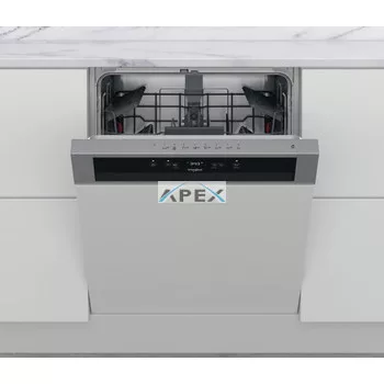 Whirlpool WBC 3C26 X félig integrált mosogatógép - Inox szín 60 cm széles