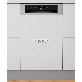   Whirlpool WSBO 3O34 PF X félig integrált mosogatógép - Inox szín, 45 cm széles