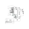 Whirlpool WSBO 3O34 PF X félig integrált mosogatógép - Inox szín, 45 cm széles