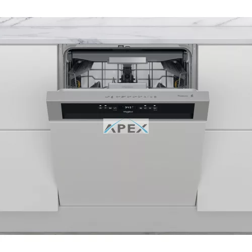 Whirlpool WBO 3T133 PF X félig integrált mosogatógép - Inox szín 60 cm széles