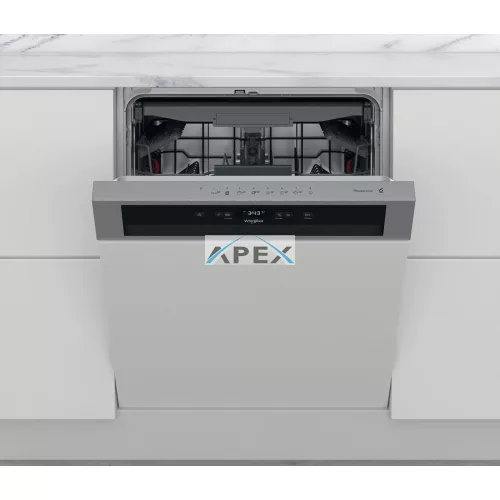 Whirlpool WBC 3C34 PF X félig integrált mosogatógép - Inox szín 60 cm széles