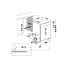 Whirlpool WBC 3C34 PF X félig integrált mosogatógép - Inox szín 60 cm széles