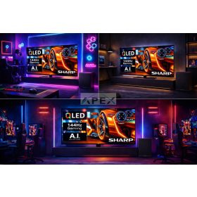   SHARP 55HR7265E 139cm-es 4K UHD 144Hz QLED Google TV + CP-AWS0101 AQUOS mélynyomó