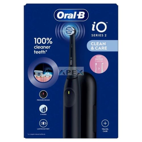 Oral-B iO2 elektromos fogkefe, Night Black, éjfekete