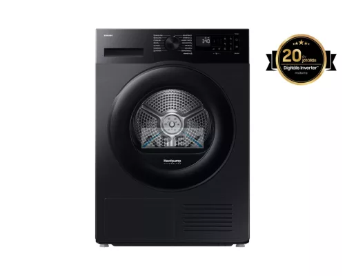 Samsung DV90DG52A0ABLE Szárítógép Hőszivattyús technológiával 9 kg, Fekete