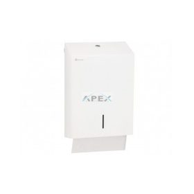   MERIDA STELLA WHITE, Hajtogatott kéztörlő adagoló maxi, rozsdamentes, SLIM kivitel