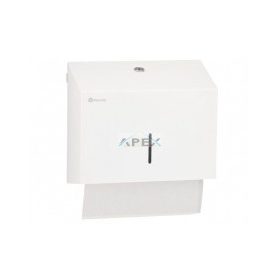   MERIDA STELLA WHITE, Hajtogatott kéztörlő adagoló mini, rozsdamentes, SLIM kivitel