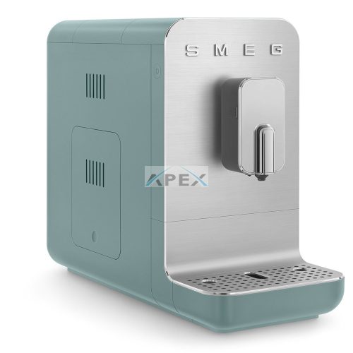 SMEG BCC13EGMEU automata kávéfőző, tejhabosító funkció, cappuccino/latte macchiato funkció, matt smaragdzöld