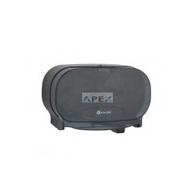   MERIDA ONE Toalaettpapír tartó, duplatekercses, csak belsőmag nélküli papírhoz, FEKETE