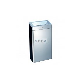   Merida Hulladékgyűjtő, 27L, falra szerelhető, rozsdamentes, polírozott, nyitott