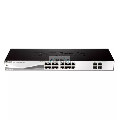 D-LINK Switch 16x1000Mbps + 4xGigabit kombó SFP Menedzselhető Rackes, DGS-1210-20/E