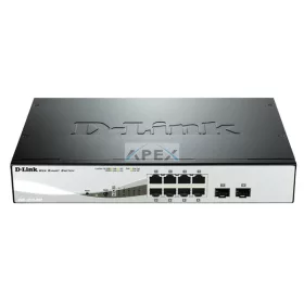   D-LINK Switch 8x1000Mbps(8xPOE) + 2xGigabit SFP Menedzselhető Rackes, DGS-1210-08P/E