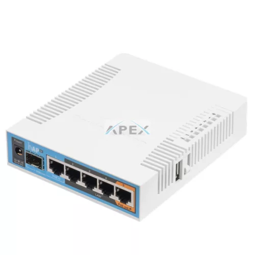MIKROTIK Wireless Router hAP ac 5x1000Mbps + 1xSFP, Wi-Fi 5, Asztali, RB962UIGS-5HACT2HNT