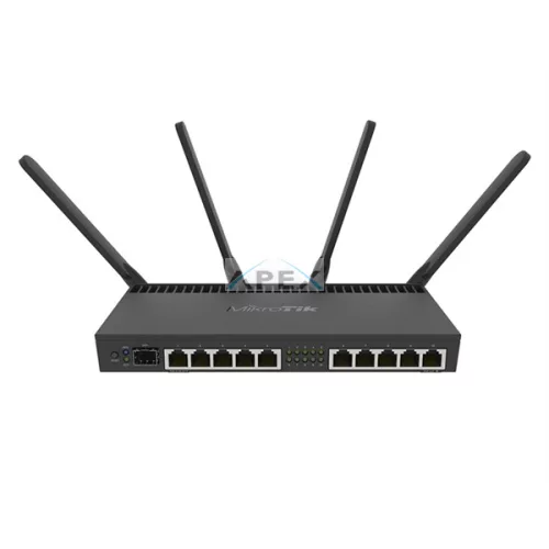 MIKROTIK Wireless Router 10x1000Mbps + 1xSFP+, Wi-Fi 5, Asztali, RB4011IGS+5HACQ2HND-IN