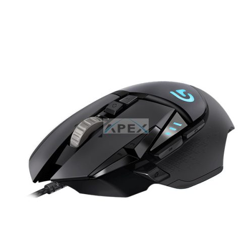LOGITECH Egér - G502 Lightsync RGB Vezetékes Gaming, Fekete