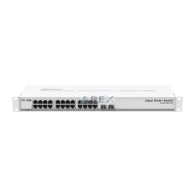   MIKROTIK Switch 24x1000Mbps + 2x10Gbps SFP+, Fémházas, Rackes, CSS326-24G-2S+RM