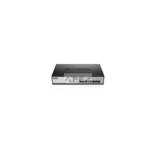D-LINK Switch 8x1000Mbps (8xPOE) Fémházas Asztali Rackes, DGS-1008MP