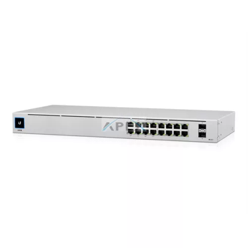 UBiQUiTi Switch 16x1000Mbps (8xPOE+) + 2x1000Mbps SFP, Menedzselhető, Rackes - USW-16-POE