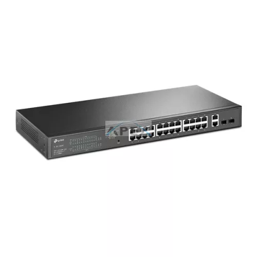 TP-LINK Switch 26x1000Mbps (24xPOE+) + 2xGigabit SFP, Menedzselhető, TL-SG1428PE