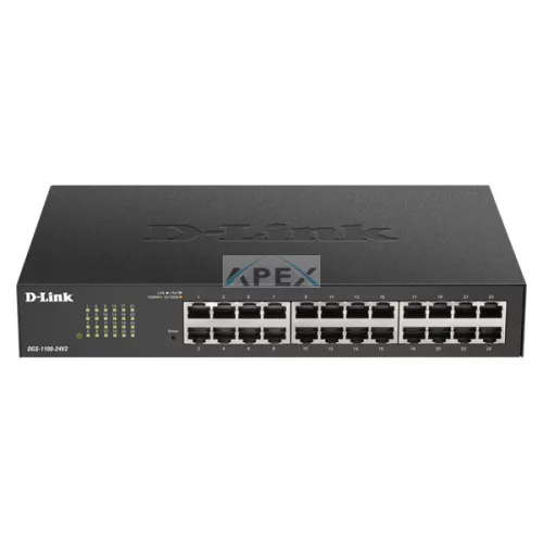 D-LINK Switch 24x1000Mbps Fémházas Menedzselhető Rackes, DGS-1100-24V2/E