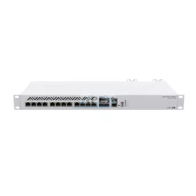   MIKROTIK Cloud Router Switch 1x100Mbps + 8x10Gbps + 4x10Gbps Combo SFP+, Redundáns, Rackes - CRS312-4C+8XG-RM